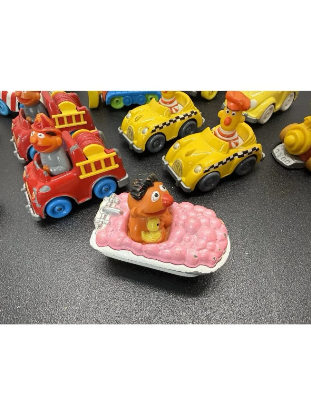 Vintage 1980s Sesame Street Diecast Cars Lot of 19 Big Bird Elmo Ernie Grover